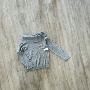 Anthropologie Gray Cowl Neck Sweater